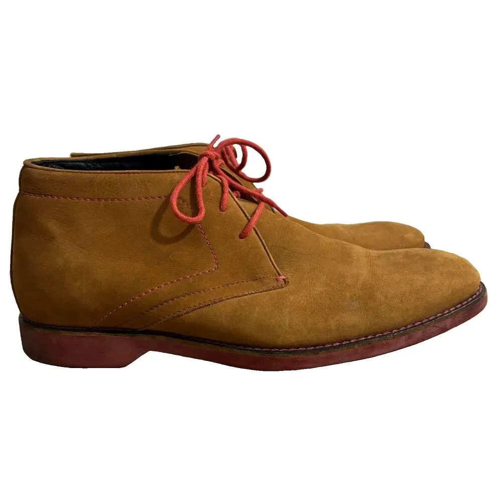 Donald Pliner Eliot Chukka Boots Men’s Sz 9 Brown Nubuck Leather Lace Up